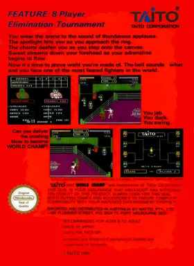 World Champ (USA) box cover back